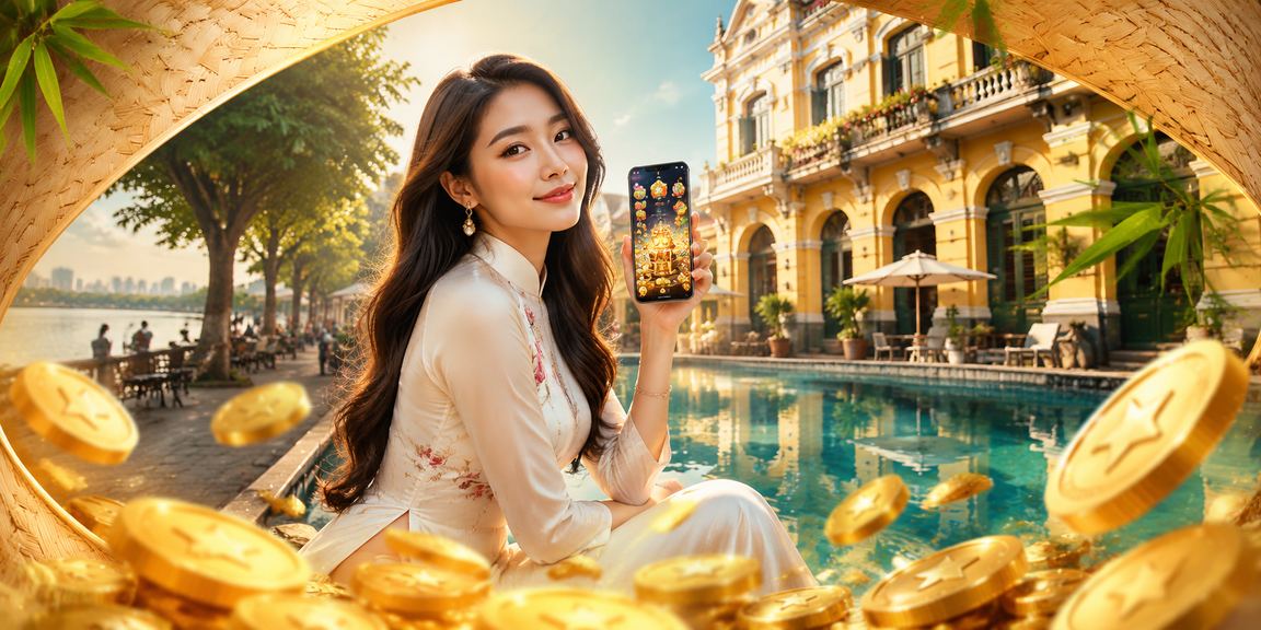Người phụ nữ Hà Nội đội nón lá sử dụng ứng dụng cá cược thể thao trên điện thoại thông minh